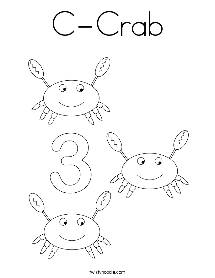 C-Crab Coloring Page