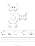 C is for Crab Worksheet