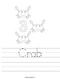 Crab Worksheet