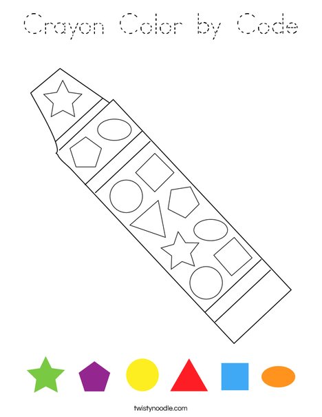 Crayon Color by Code Coloring Page