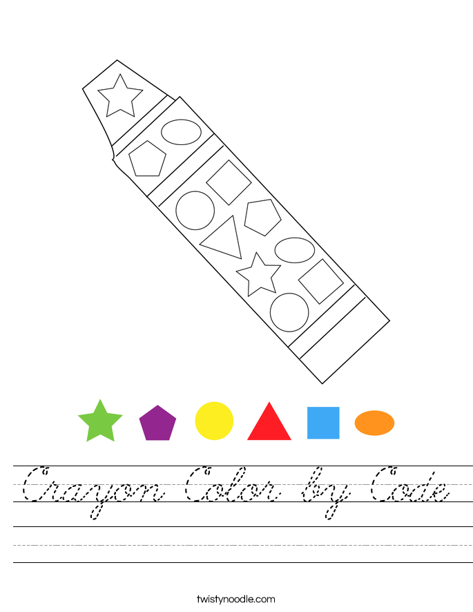 Crayon Color by Code Worksheet