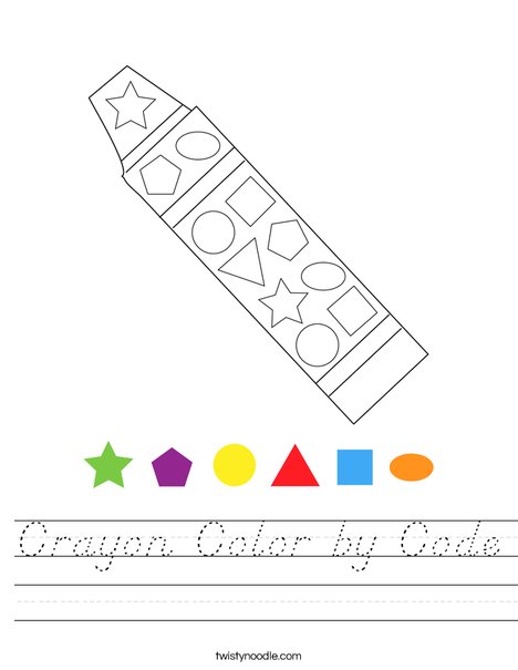 Crayon Color by Code Worksheet