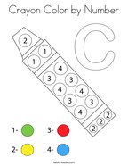 Crayon Color by Number Coloring Page
