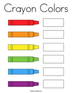 Crayon Colors Coloring Page