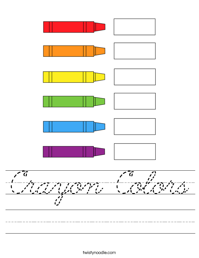 Crayon Colors Worksheet