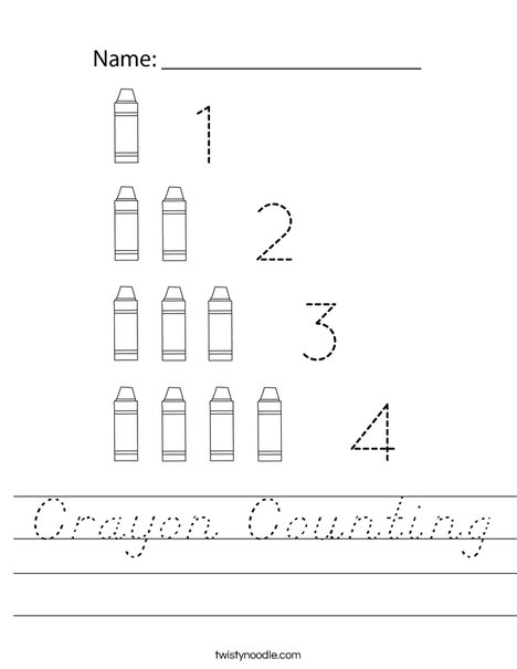 Crayon Counting Worksheet