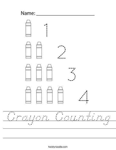 Crayon Counting Worksheet