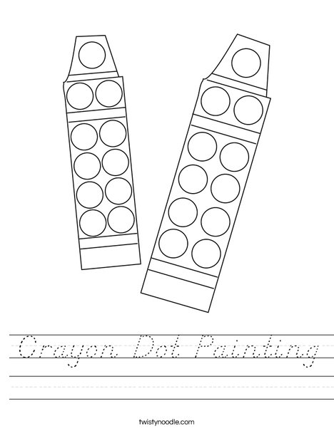 Crayon Dot Painting Worksheet