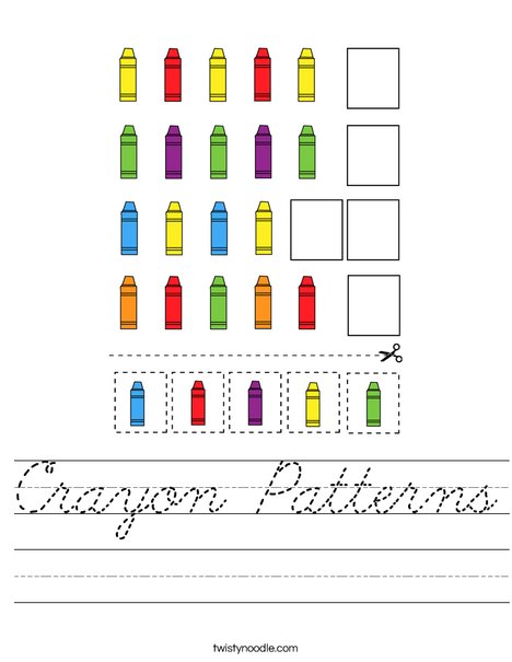 Crayon Patterns Worksheet