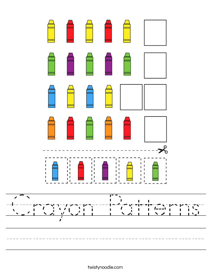 Crayon Patterns Worksheet