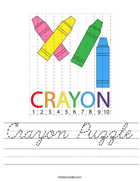 Crayon Puzzle Worksheet