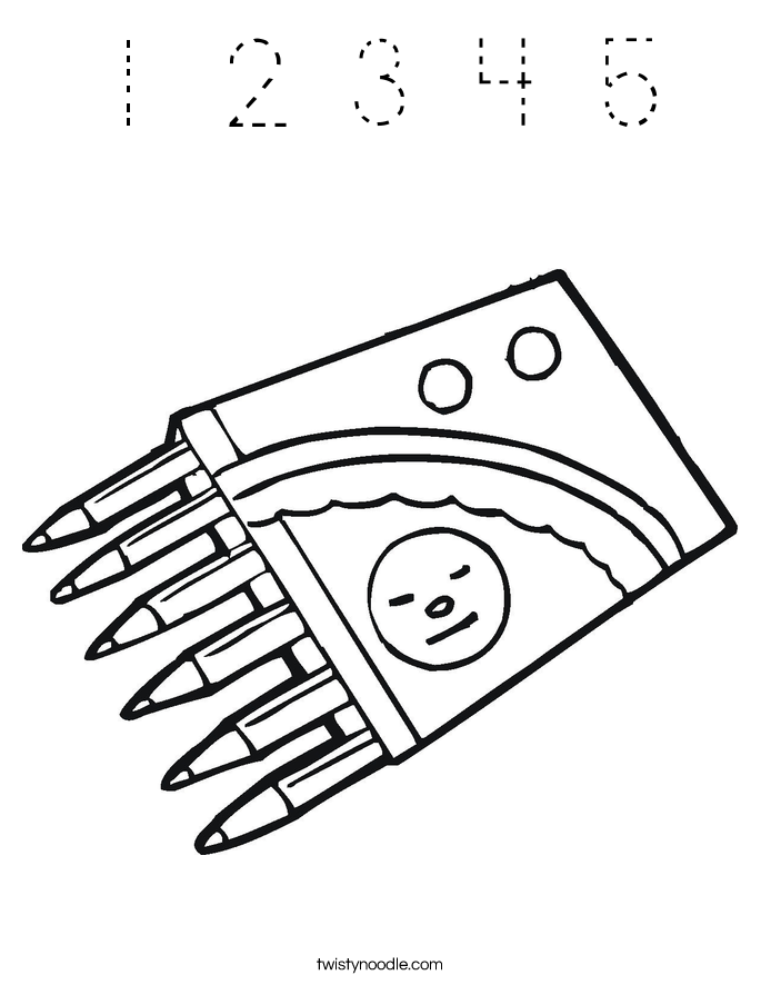 1 2 3 4 5 Coloring Page