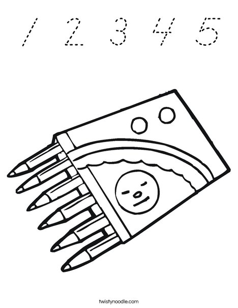 Crayons Coloring Page