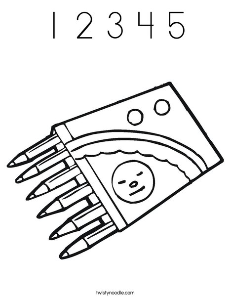 Crayons Coloring Page