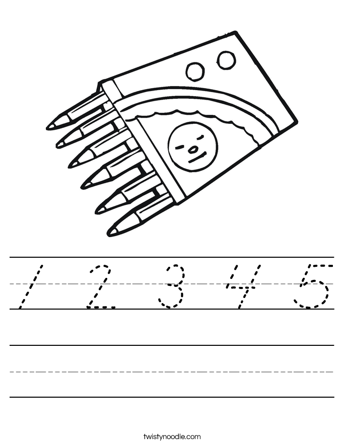 1 2 3 4 5 Worksheet
