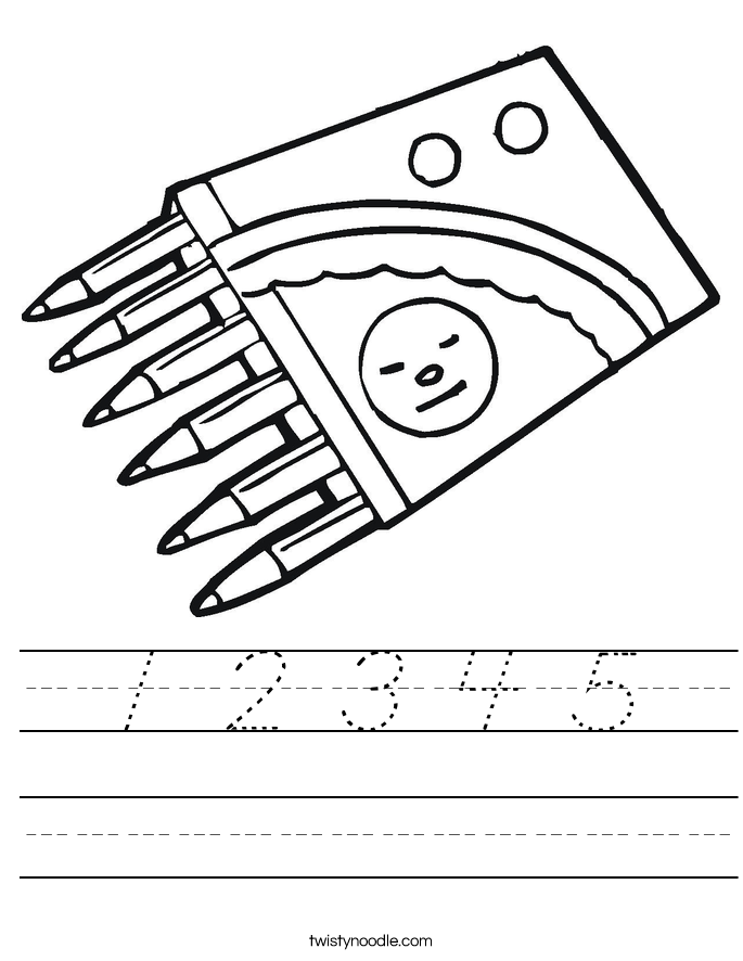 1 2 3 4 5 Worksheet