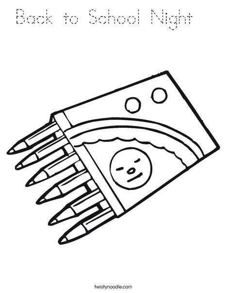 Crayons Coloring Page