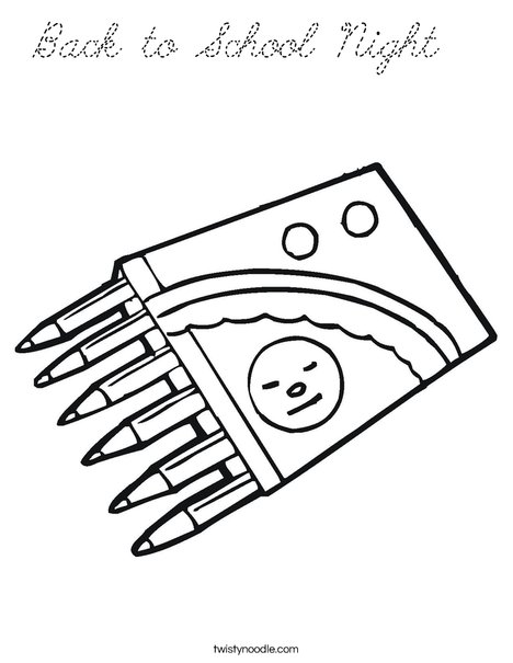 Crayons Coloring Page