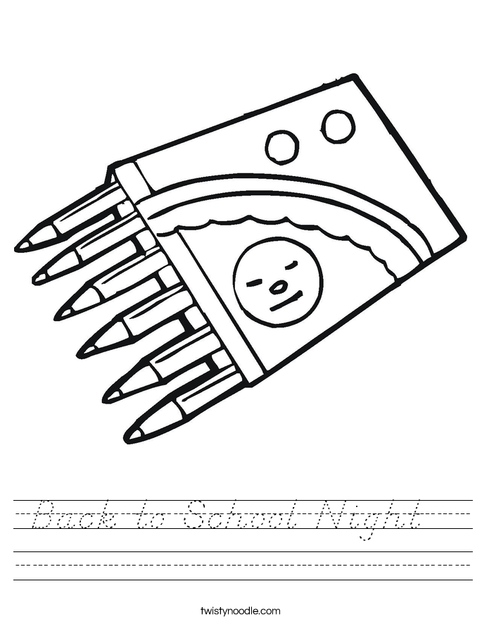 Back to School Night   Worksheet