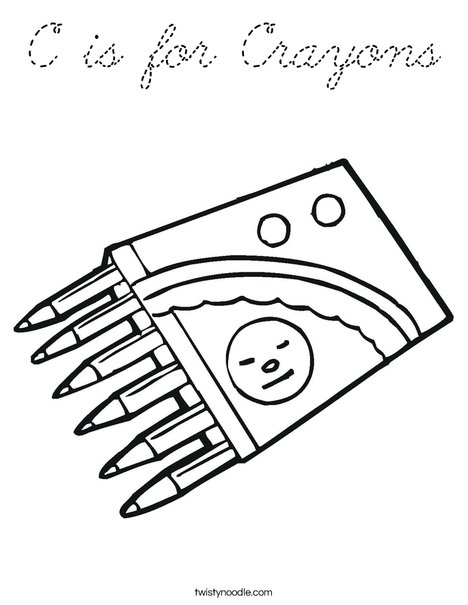 Crayons Coloring Page