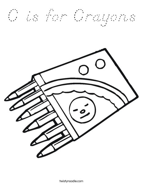 Crayons Coloring Page