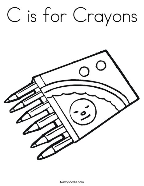 Crayons Coloring Page