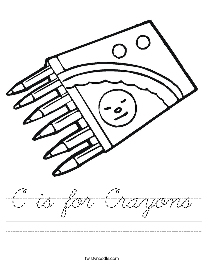 C is for Crayons Worksheet