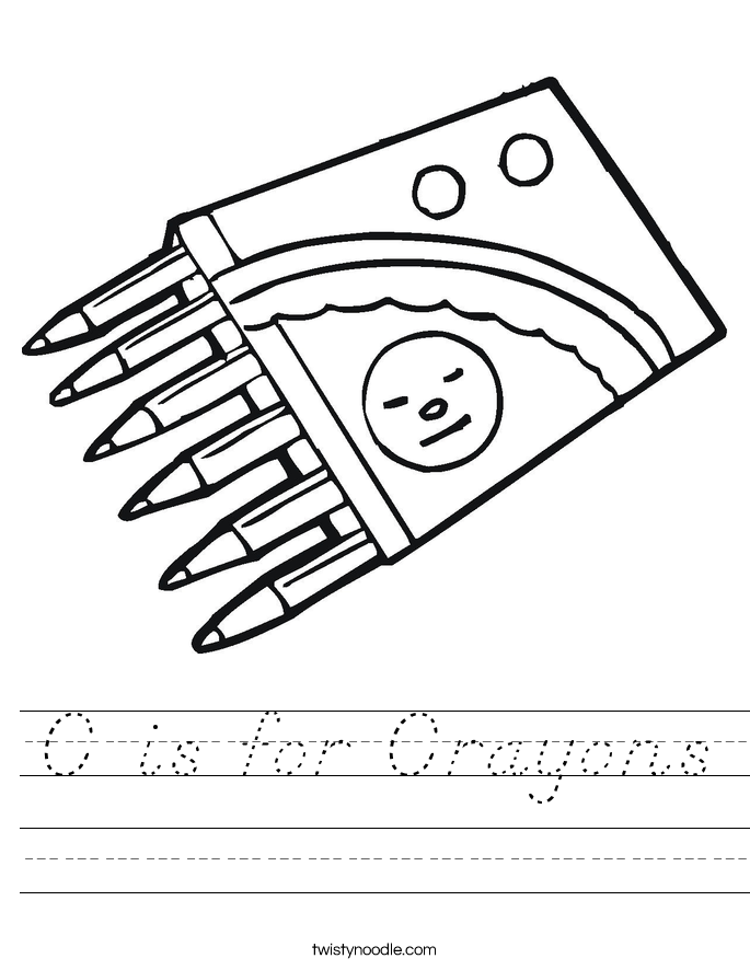 C is for Crayons Worksheet