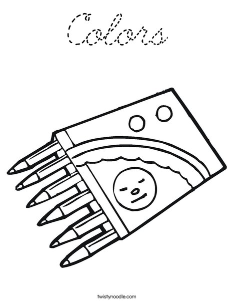 Crayons Coloring Page