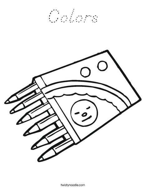 Crayons Coloring Page