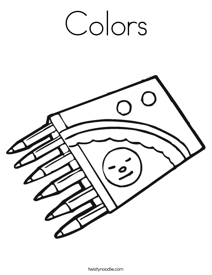Colors Coloring Page