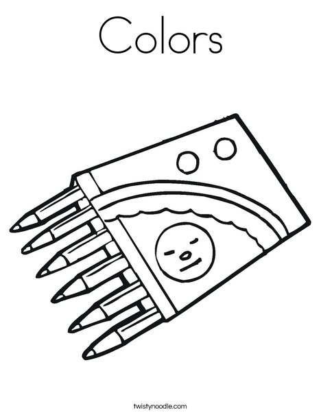Crayons Coloring Page