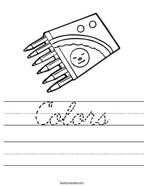 Crayons Worksheet