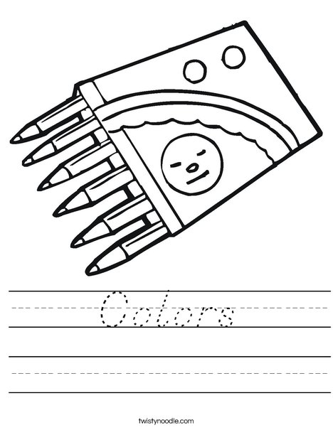 Crayons Worksheet