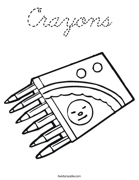 Crayons Coloring Page