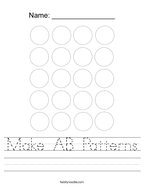 Make AB Patterns Handwriting Sheet