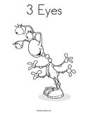 3 Eyes Coloring Page
