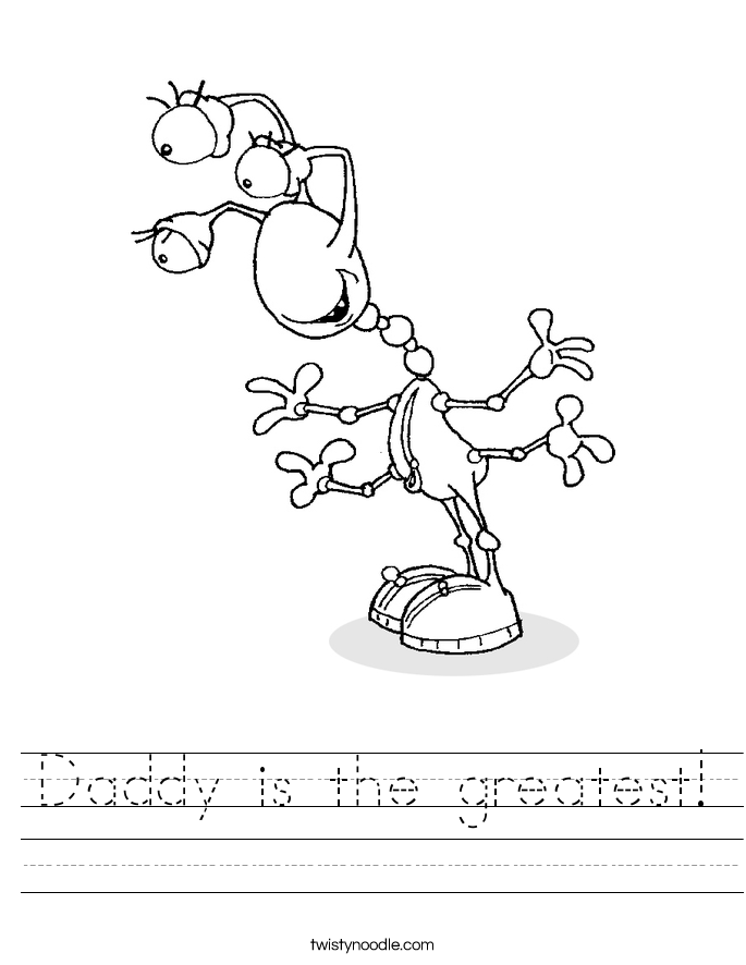 Daddy is the greatest! Worksheet