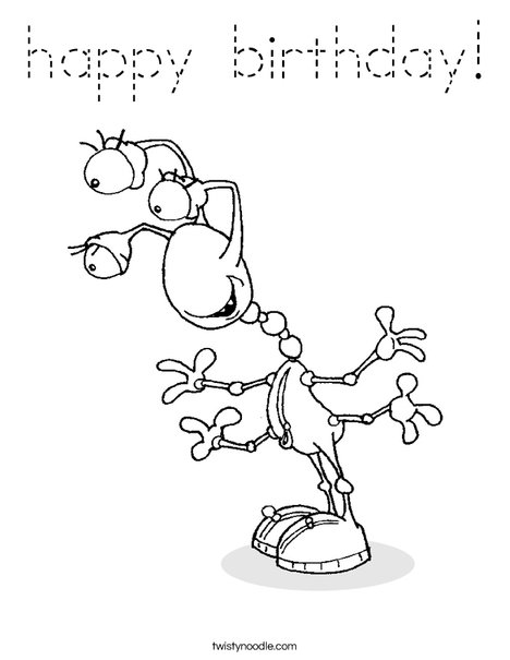 Creature with 3 Eyes Coloring Page