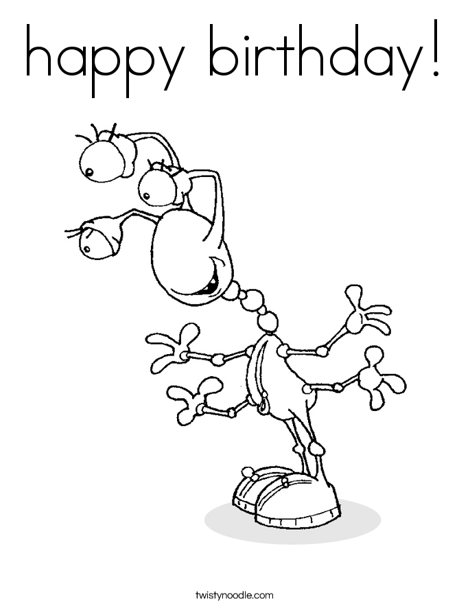 happy birthday! Coloring Page