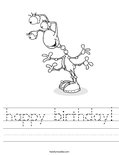 happy birthday! Worksheet