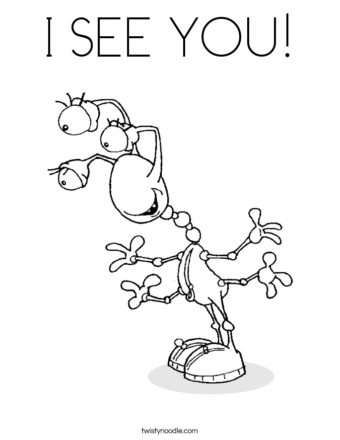 I SEE YOU! Coloring Page