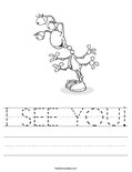 I SEE YOU! Worksheet