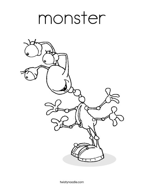 Creature with 3 Eyes Coloring Page