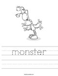 monster Worksheet
