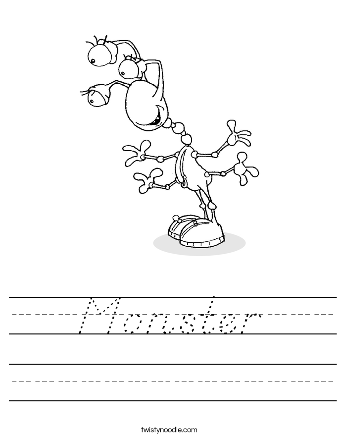 Monster Worksheet