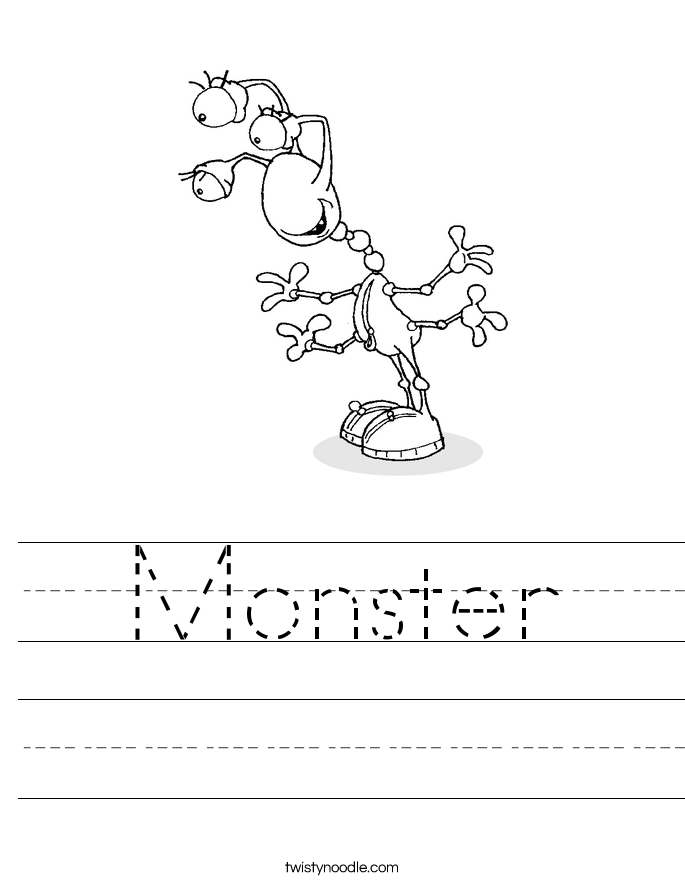 Monster Worksheet