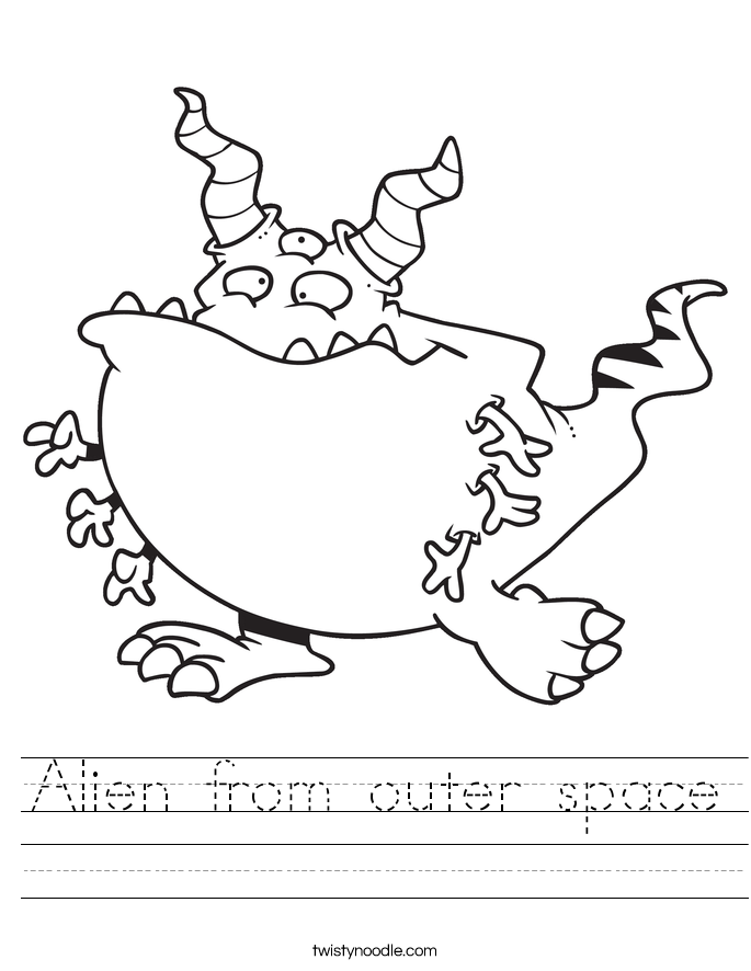 Alien from outer space Worksheet