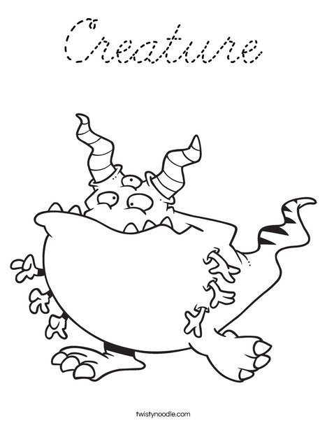 Creature with 6 arms Coloring Page