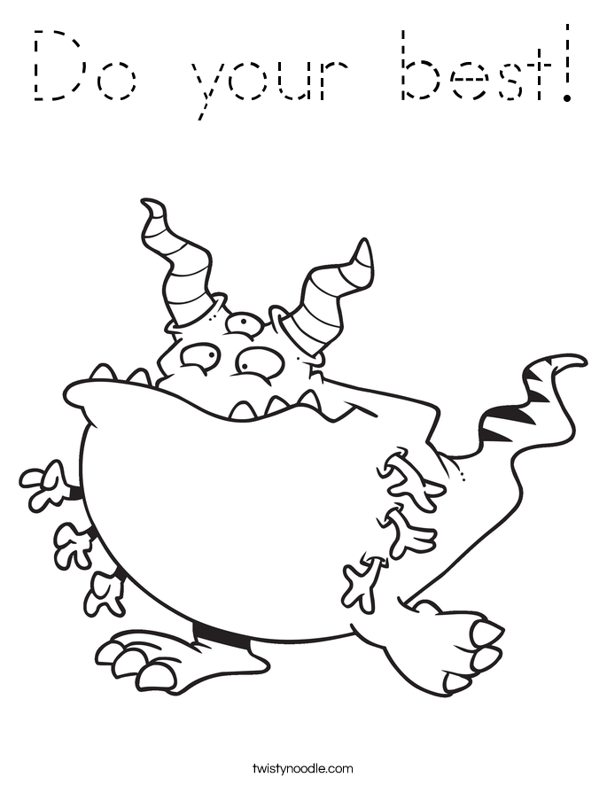 Do your best! Coloring Page